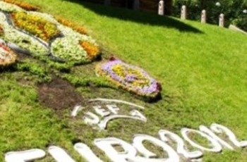 Новые варианты цветочных клумб к ЕВРО-2012 от известного художника (Фото)