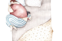 Трогательные рисунки украинской художницы о папе и дочке 