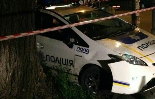 На проспекті Лобановського поліцейський автомобіль потрапив у ДТП