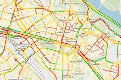 Затори у місті сягнули семи балів