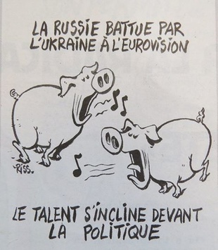Charlie Hebdo опублікував карикатуру на Джамалу і Лазарєва: виконавців зобразили у вигляді свиней