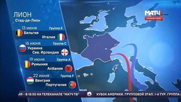 Російський спортивний телеканал позначив Україну прапором Росії