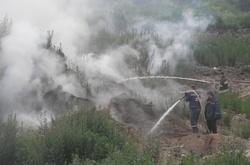 У Львівській області на звалищі Жидачіва четвертий день триває пожежа
