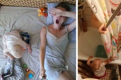 Женщина с помощью селфи-монопода запечатлела, что это такое — быть мамой