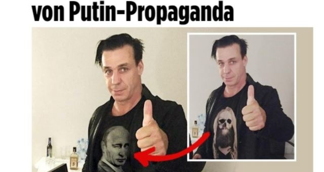 Черговий фейк російської пропаганди: на футболці соліста Rammstein намалювали Путіна