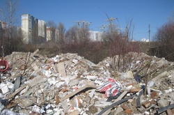 У Києві поряд з житловими будинками облаштували стихійне звалище