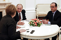 Путін поскаржився Меркель і Олланду на «українських провокаторів» на Донбасі