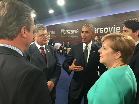 Порошенко на полях саміту НАТО у Варшаві зустрівся з Обамою, Меркель, Кемероном та Трюдо