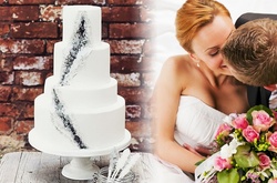 Новый тренд: Драгоценные камни на сладком свадебном торте