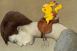 Художник показал всеобщую зависимость от Pokemon GO в иллюстрации