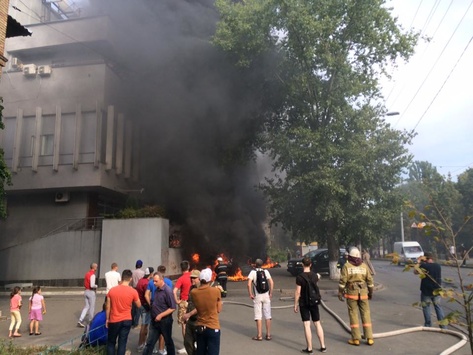У Києві сталася пожежа на студії телеканалу «Інтер»