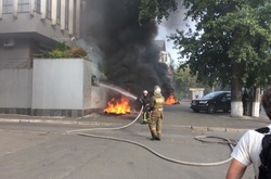 Журналісти показали наслідки пожежі в будівлі «Інтера»