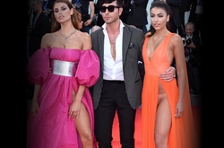 Итальянские модели появились на красной дорожке Венецианского кинофестиваля без нижнего белья