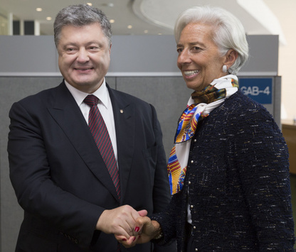 Порошенко та Лагард домовились про наступний візит місії МВФ в Україну 