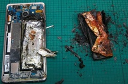  Galaxy Note 7, який загорівся під час тесту у лабораторії в Сінгапурі 