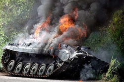 12 жовтня українські бійці підірвали російську бронемашину