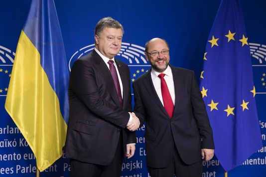 <span>Петро Порошенко зустрівся з Президентом Європейського парламенту Мартіном Шульцом</span> - Візит Порошенка до Брюсселя та Маастрихта. Фоторепортаж