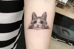 Модный «пушистый» тренд: татуировки с изображением кошек