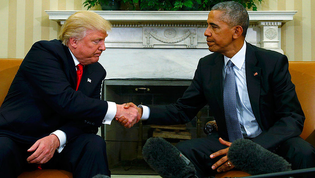 Трамп уперше зустрівся зі своїм попередником Обамою. Фоторепортаж