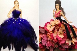 Спагетти, перья, рис и свекла: 20 фантастических платьев от модного иллюстратора из Армении