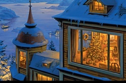 Завораживающие картины: художник нарисовал зиму такой уютной, что хочется ее обнять