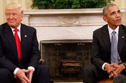 Чинний і новий президенти США Барак Обама та Дональд Трамп