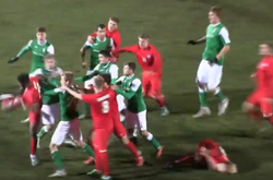 На матчі «Оболонь» – «Арсенал» футболісти та тренери влаштували масову бійку