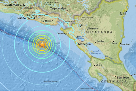 Біля берегів Сальвадору стався 7-бальний землетрус, є загроза цунамі