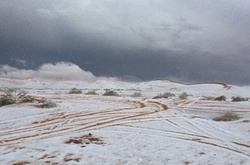 В Саудовской Аравии впервые за несколько десятилетий выпал снег