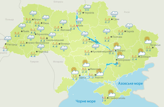 Cьогодні в Україні буде сніжно