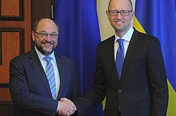 Мартін Шульц і Арсеній Яценюк