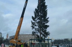 У Києві на Софійській площі встановили головний символ нового року