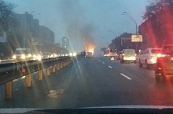 На проспекті Перемоги згорів автомобіль