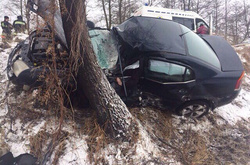 Opel злетів із дороги і в’їхав у дерево, загинув нацгвардієць