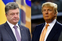 Петро Порошенко і Дональд Трамп 