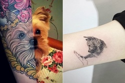 Необычные татуировки от которых будут в восторге любители собак