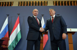 Президент Росії Володимир Путін і прем'єр-міністр Угорської Республіки Віктор Орбан