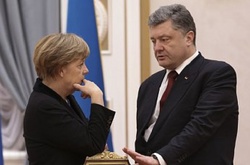 Канцлер Німеччини Ангела Меркель і презмдент України Петро Порошенко