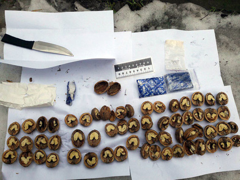 Донецькі правоохоронці виявили «золоті» горіхи з амфетаміном під час огляду автівки