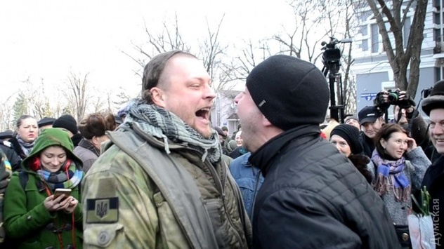 Одеські патріоти завадили прихильникам Росії відсвяткувати 23 лютого