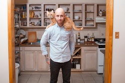 Это не странно, а очаровательно: мужчины и кошки в фотопроекте Дэвида Уильямса