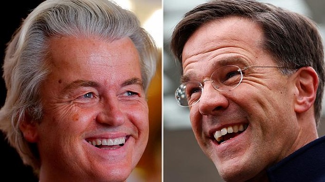 Прем&rsquo;єр-міністр Нідерландів Марк Рютте (ліворуч) та лідер Парітї Свободи Ґерт Вілдерс - Сьогодні у Нідерландах відбуваються важливі для всього ЄС вибори