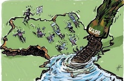 Голосування під дулами автоматів. Фотожаби до третьої річниці «кримського референдуму»