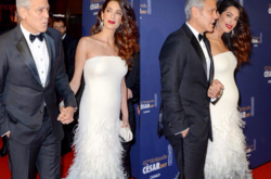 Беременная Амаль Клуни шокирует своей худобой