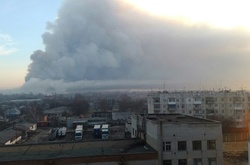 Пожежа на складах біля Балаклії