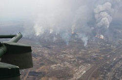 Виявлення осередків пожежі біля Балаклії