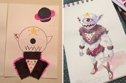 Художник превращает наброски своих сыновей в рисунки мультяшных персонажей