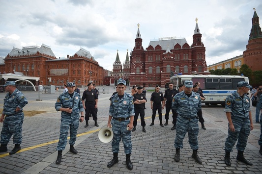 На Манежній площі в Москві відбуваються затримання