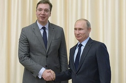 Прем'єр-міністр Сербії Олександр Вучич і президент Росії Володимир Путін