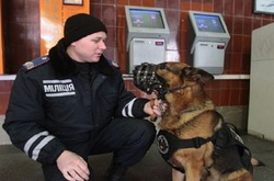Кінологи у метро Києва